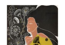 Gravure et broderie pour une fleur (suite) Fleurir dans l’ombre – 4 (bis) Souffle de liberté