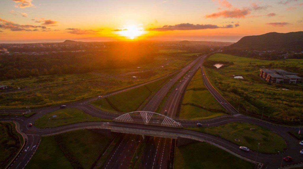 Pont de Bagatelle île Maurice vu du ciel