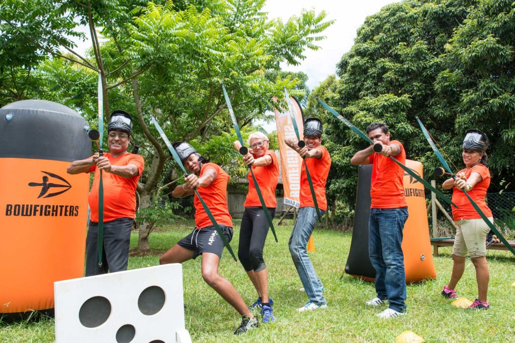 L'équipe de La Gazette -Archery Tag - BowFighters ile Maurice