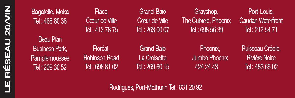 20/Vin Ile Maurice