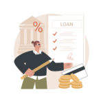 Loan disbursement abstract concept vector illustration.