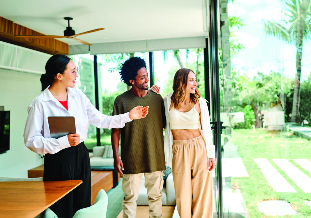 couple house property agent home real estate business buying inv