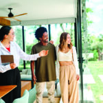 couple house property agent home real estate business buying inv